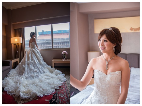 新娘tingting在新娘房內拍一些類婚紗