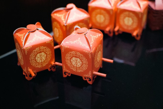 婚禮佈置:新人親手一個一個自己折的