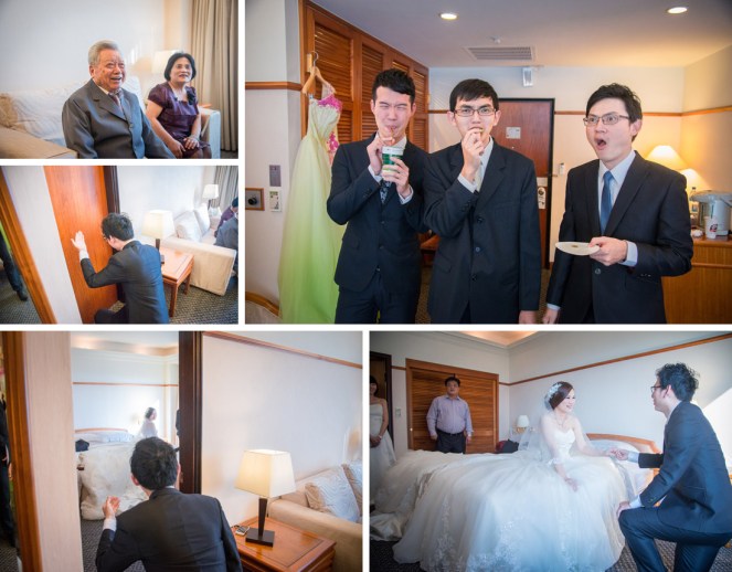 新娘的姐姐要求新郎要跪的開門