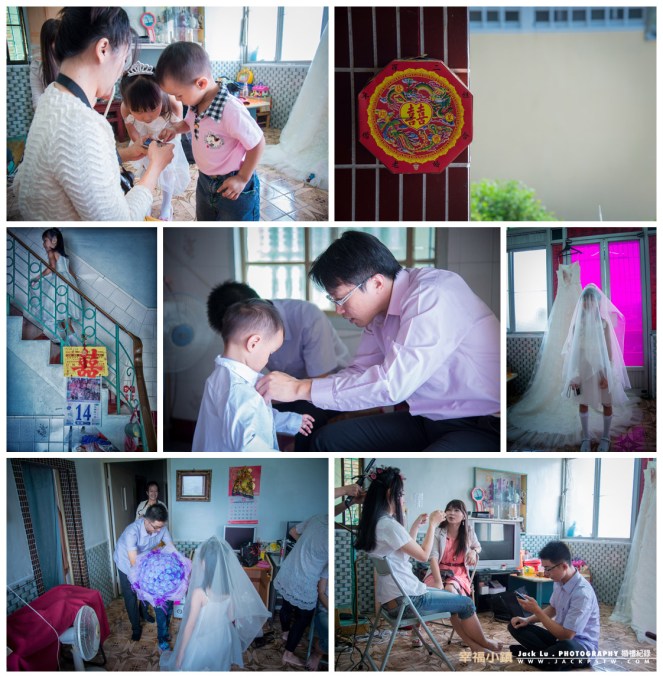 活潑的小朋友蓋起新娘頭紗