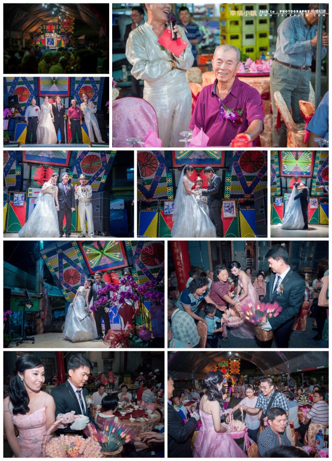 準新人上台敬酒, 快要80多桌的流水席