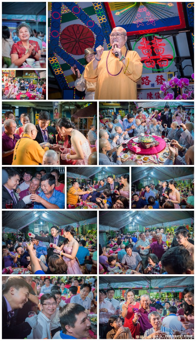 新娘的母親開心的表情, 敬酒畫面, 與賓客互動