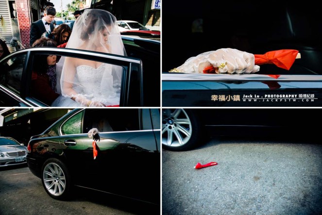 新娘上車丟扇子畫面