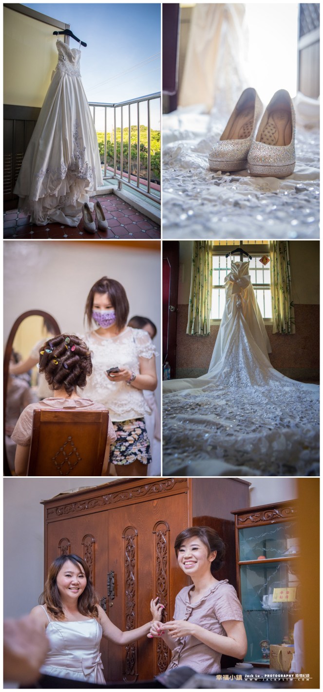 新娘子在自己住家準備化妝