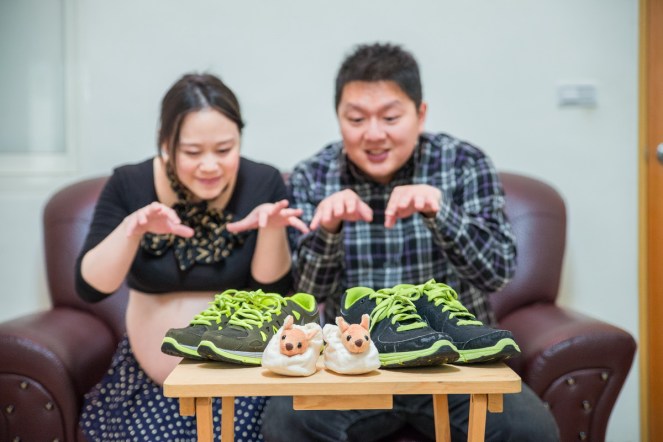 他們在施法希望小孩長大是個運動健將