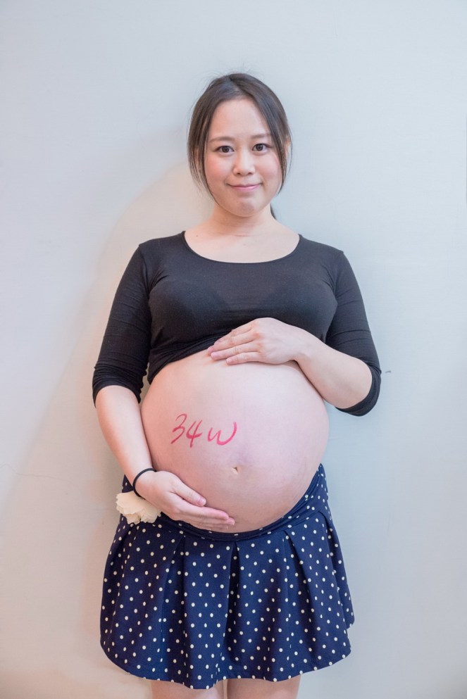 已經是34週的孕婦,下個月就要預產期