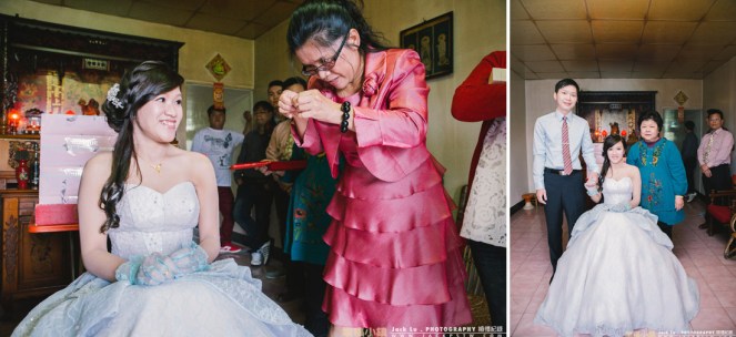 準婆婆替新娘戴上項鍊