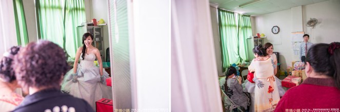 新娘小月看到遠道而來的賓客特別高興