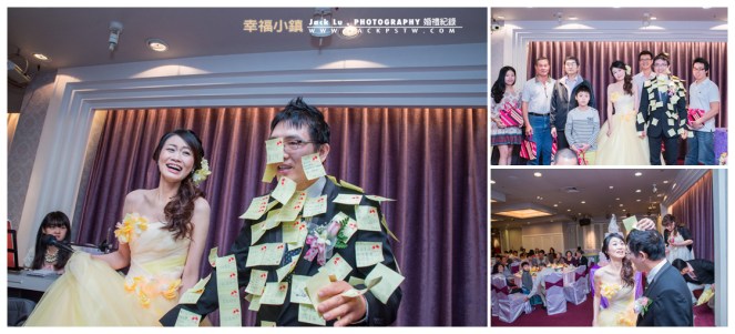 哪位賓客真狠,貼在新郎眼鏡上, 新娘笑的很開心