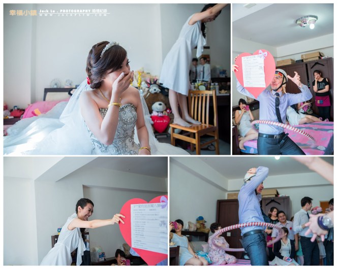 進入到闖關的最後一關,新郎都快累翻了