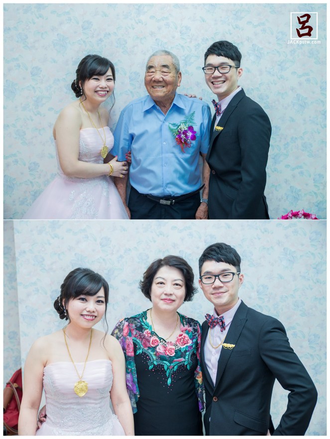 新人與長輩的合照,阿公笑的好開心