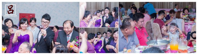 新人敬酒,活潑小賓客裝成怪物在嚇人