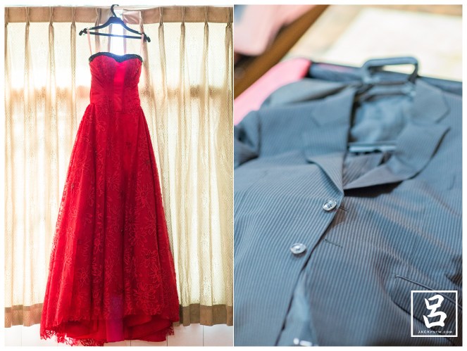 新娘禮服和新郎的西裝