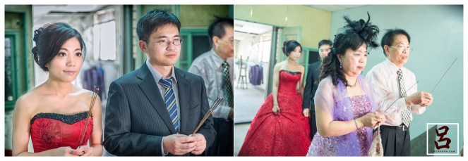 新娘一家人祭祖告訴祖先今天新娘子要文定