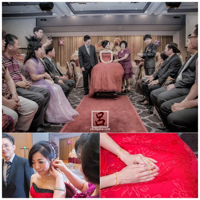 寒軒的領班主持這場訂婚儀式,靦腆的新娘