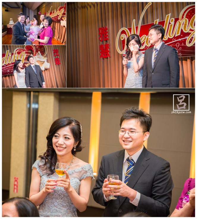 新娘致詞感謝父母養育之恩和獻花