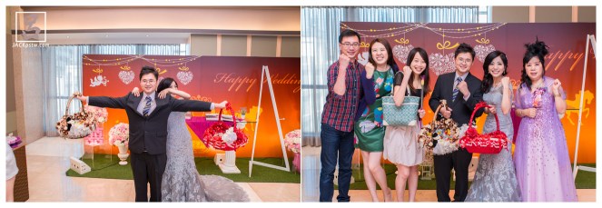 活潑的賓客與新人的合照