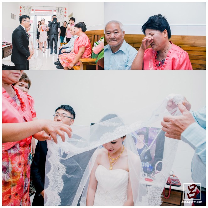婚禮紀錄-迎娶喜宴-高雄圓山-迎娶拜別父母畫面