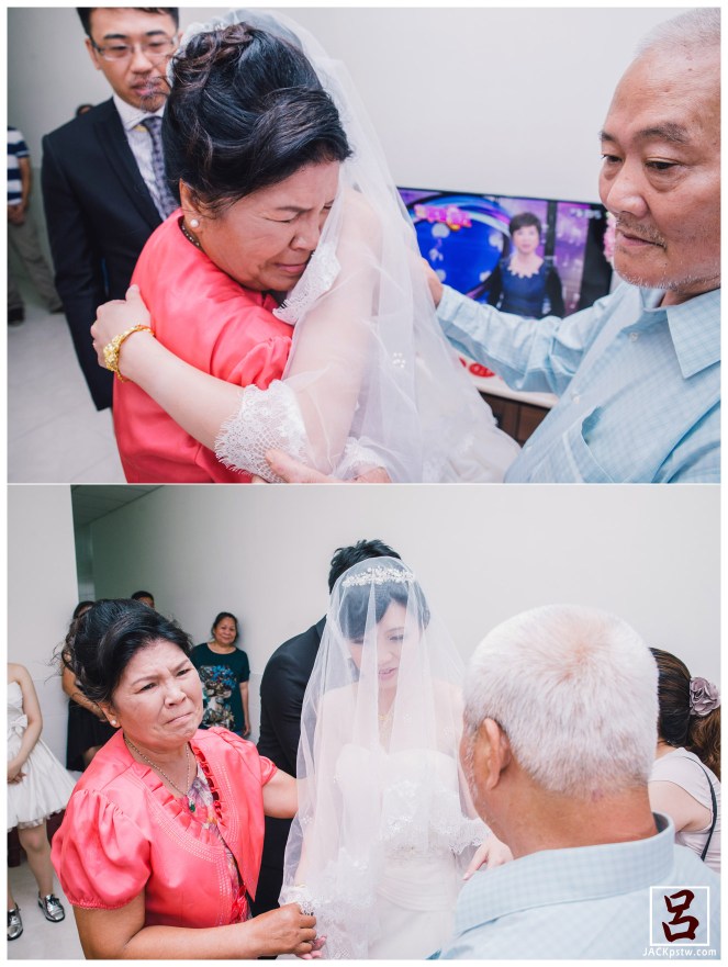 婚禮紀錄-迎娶喜宴-高雄圓山-新娘母親忍不掉淚
