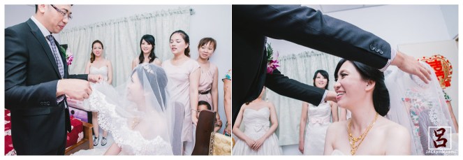 婚禮紀錄-迎娶喜宴-高雄圓山-lulu-掀新娘的頭紗