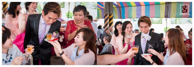 賓客特別準備的調酒要整新郎