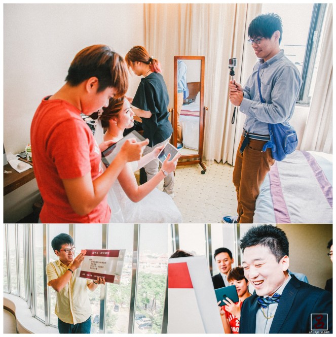 新娘已經化妝好了,準備現場live轉撥,進行新郎闖關遊戲，也準備Gopro錄影