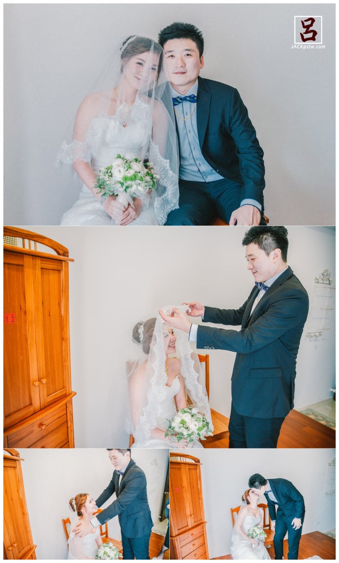 新郎掀開新娘面紗