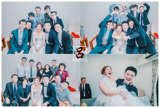 新娘好開心笑的好自然,大合照