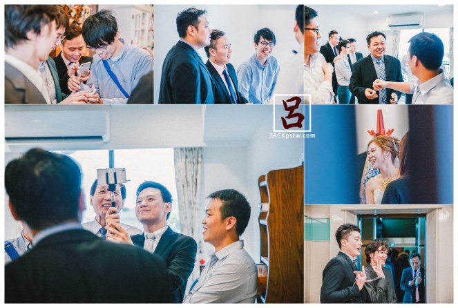 新郎新娘與朋友互動照片