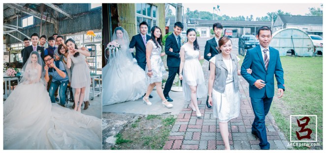 今天最佳新娘新郎準備出場,伴娘伴郎聽也是這邊的團員