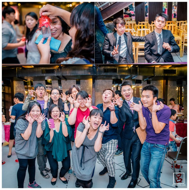 新人特別準備的天氣預測瓶,伴郎頭上被貼上超值商品