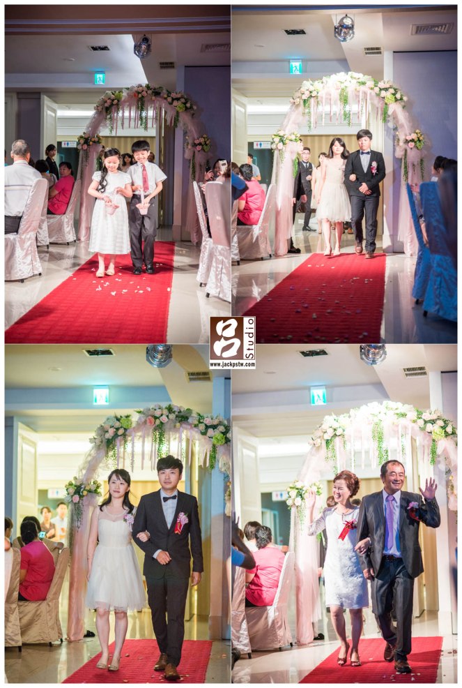 宴會開始,小花童,伴娘伴郎進場