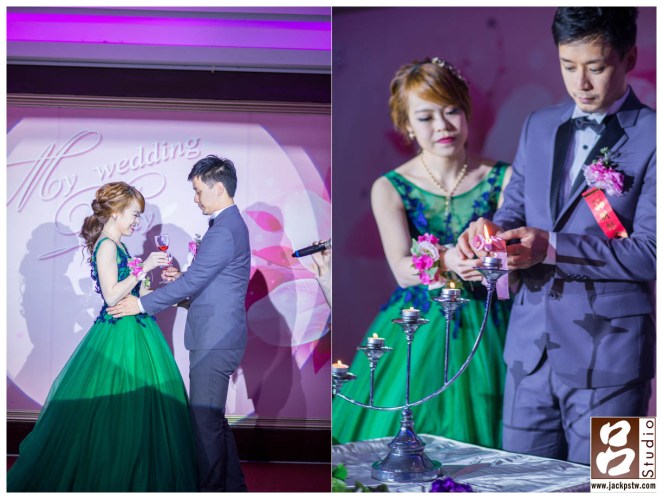 交杯酒,點蠟燭儀式