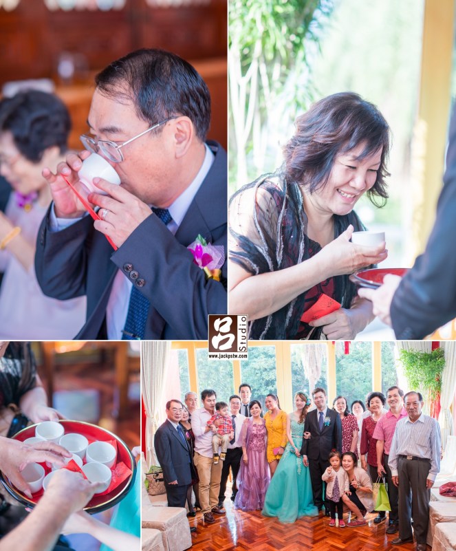 送客完進行奉茶儀式 送客完進行奉茶儀式