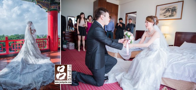 新郎高跪姿把捧花獻給新娘,難的在圓山在拍幾張新娘美美獨照 新郎高跪姿把捧花獻給新娘,難的在圓山在拍幾張新娘美美獨照