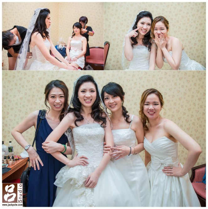 新祕小克幫新娘換上長披紗,伴娘也超活潑的 新祕小克幫新娘換上長披紗,伴娘也超活潑的