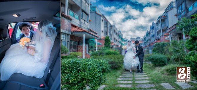 婚攝,Taiwan wedding,婚禮紀錄,婚禮攝影 新人家的後院很漂亮