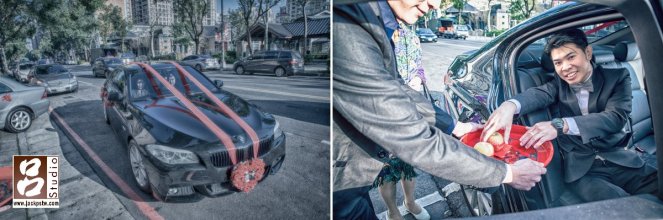 婚攝,Taiwan wedding,婚禮紀錄,婚禮攝影, 福容大飯店 新娘禮車到大門