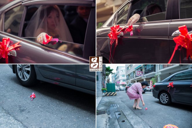 新娘丟扇子畫面