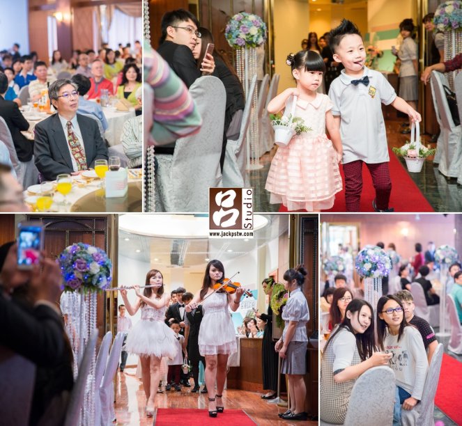 超可愛的花童吐的舌頭,婚禮樂團進場