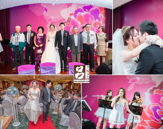 今天雙方父親與新人向參加貴賓敬酒