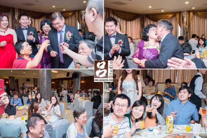 賓客說,主婚人也不能輸給新人,也叫他們表現下,晚輩看到很驚訝