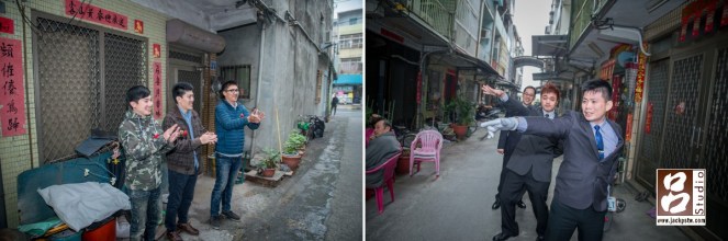 進行新郎闖關活動,我記的好像是在跳小虎隊之類