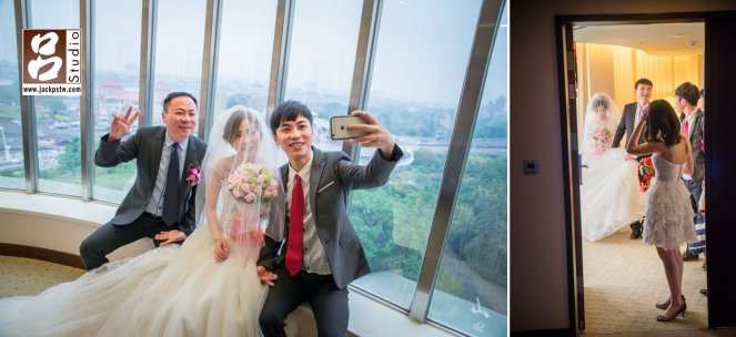 家人合照，準備出門