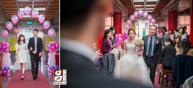 新郎和新娘進場