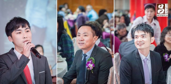 新郎，主婚人，賓客獨照特寫