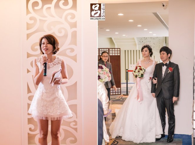 今天美麗主持人也新郎的妹妹,聽說是在某大電視台的記者,很會講話.把整場的hold住