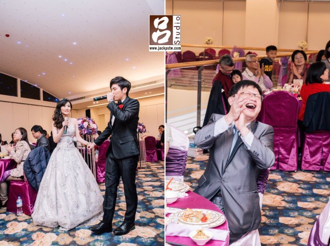 二次進場,新人唱歌方式進場,父親看到超開心的表情