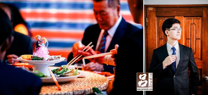 趁新娘在換禮服時,我幫新郎拍幾張個人照