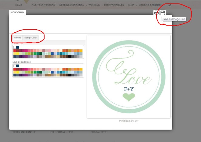  右邊修改字樣和顏色,右上的是"儲存圖檔"